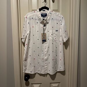 Chubbies Friday Shirt with Red and Blue Star Pattern